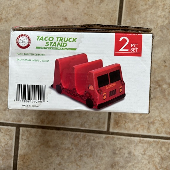 NWT Chef’s Counter Taco Truck Stand Ceramic 2 Piece Holder Set - Picture 2 of 3